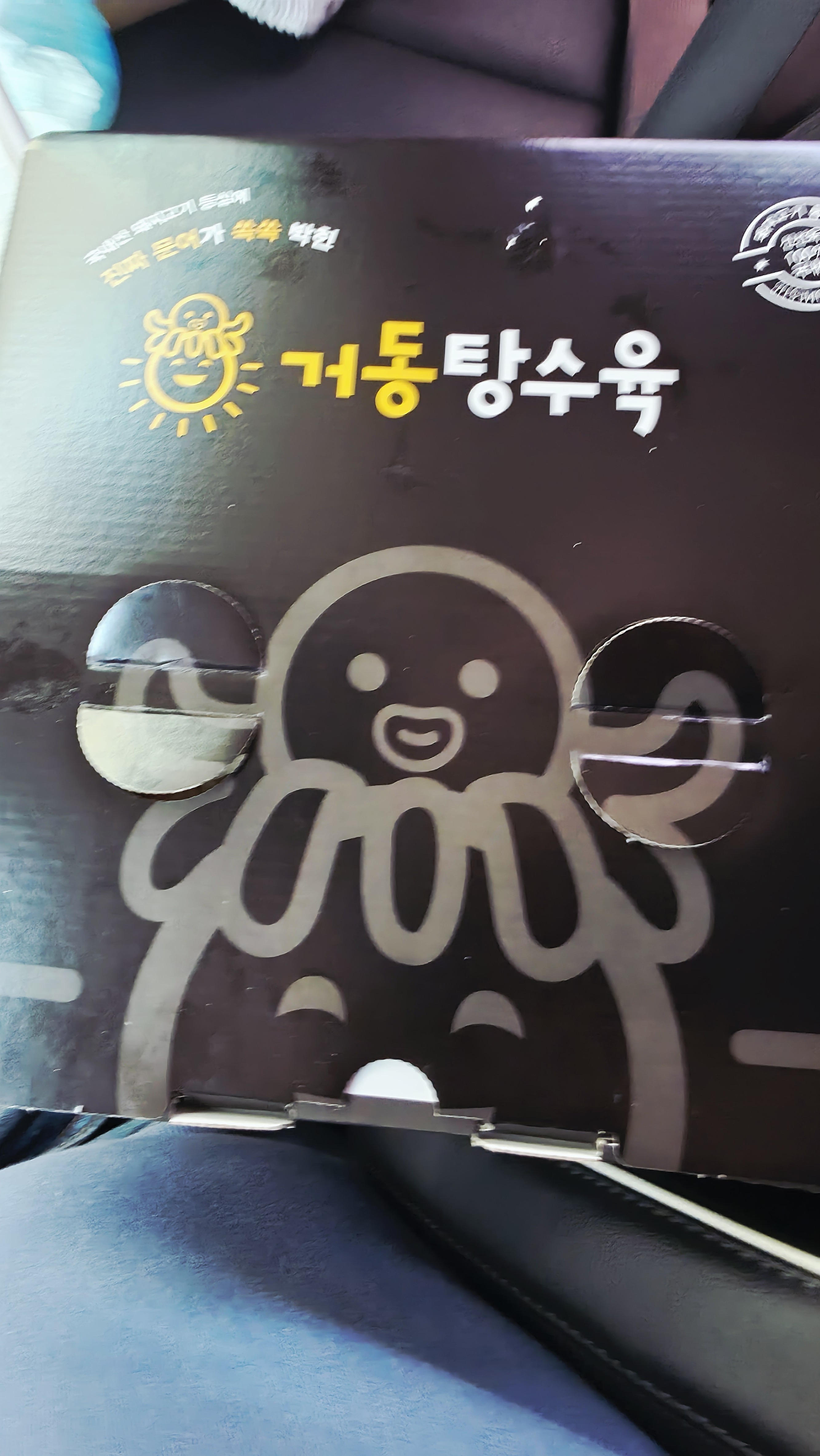 거동탕수육 포장 박스 — 묵호 본점 캐릭터 디자인